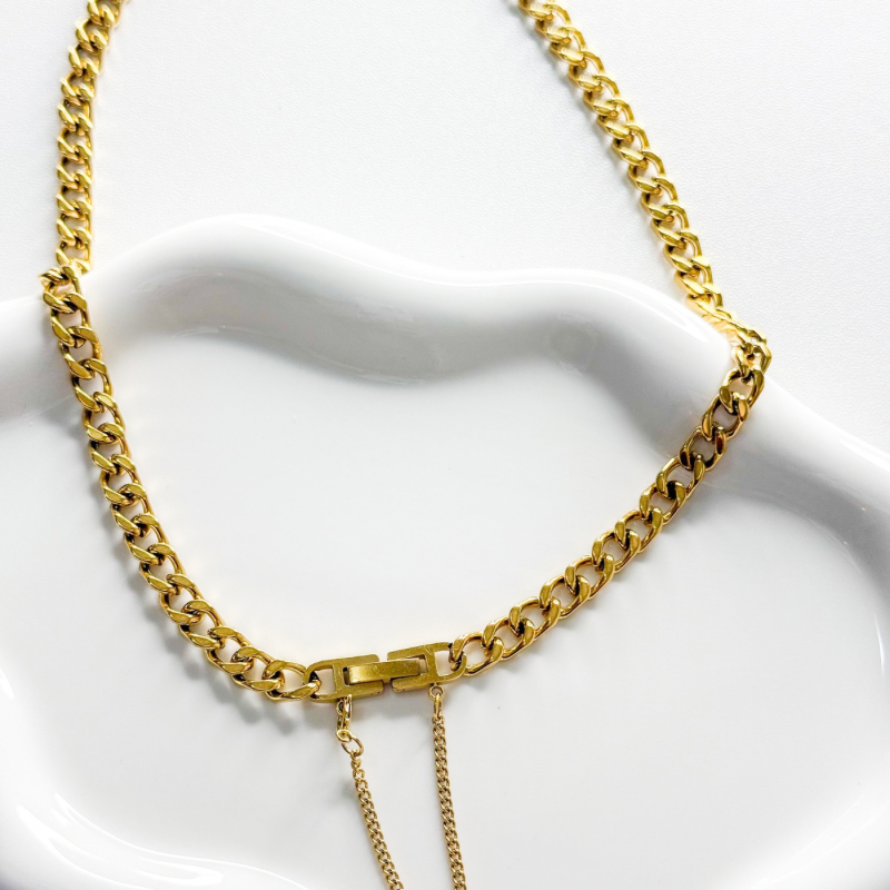 Secure Chain Necklace – Gold Stainless
