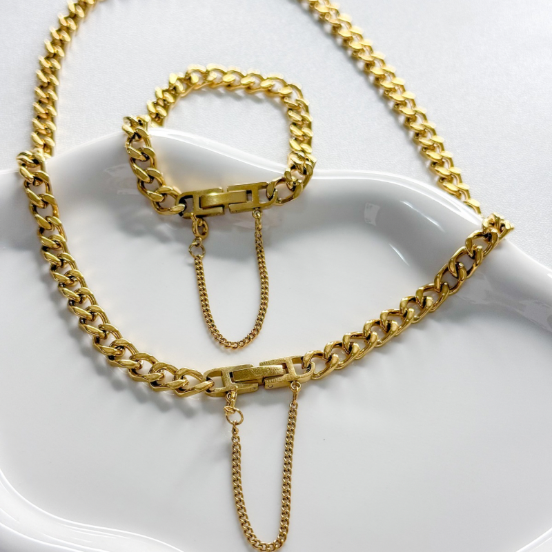 Secure Chain Necklace – Gold Stainless