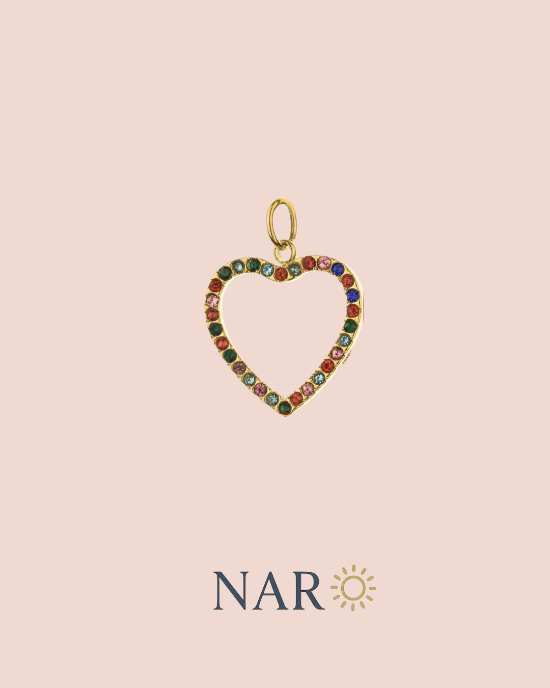 Rainbow Heart Charm
