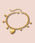 Chunky Heart Charm Bracelet
