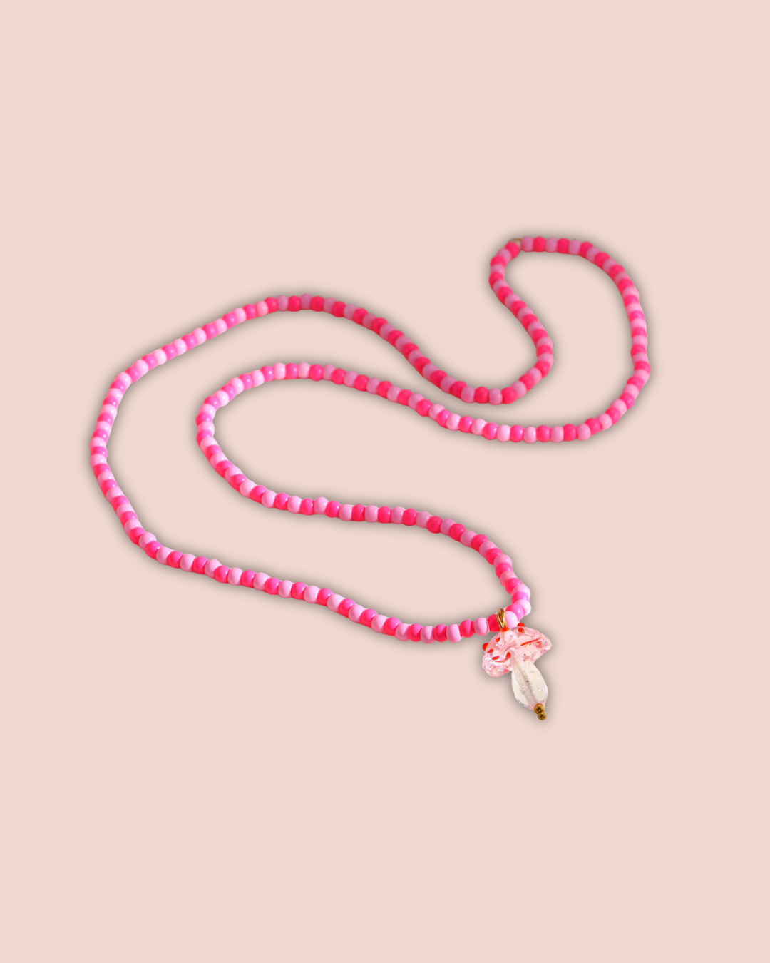 Pink Mushroom Necklace