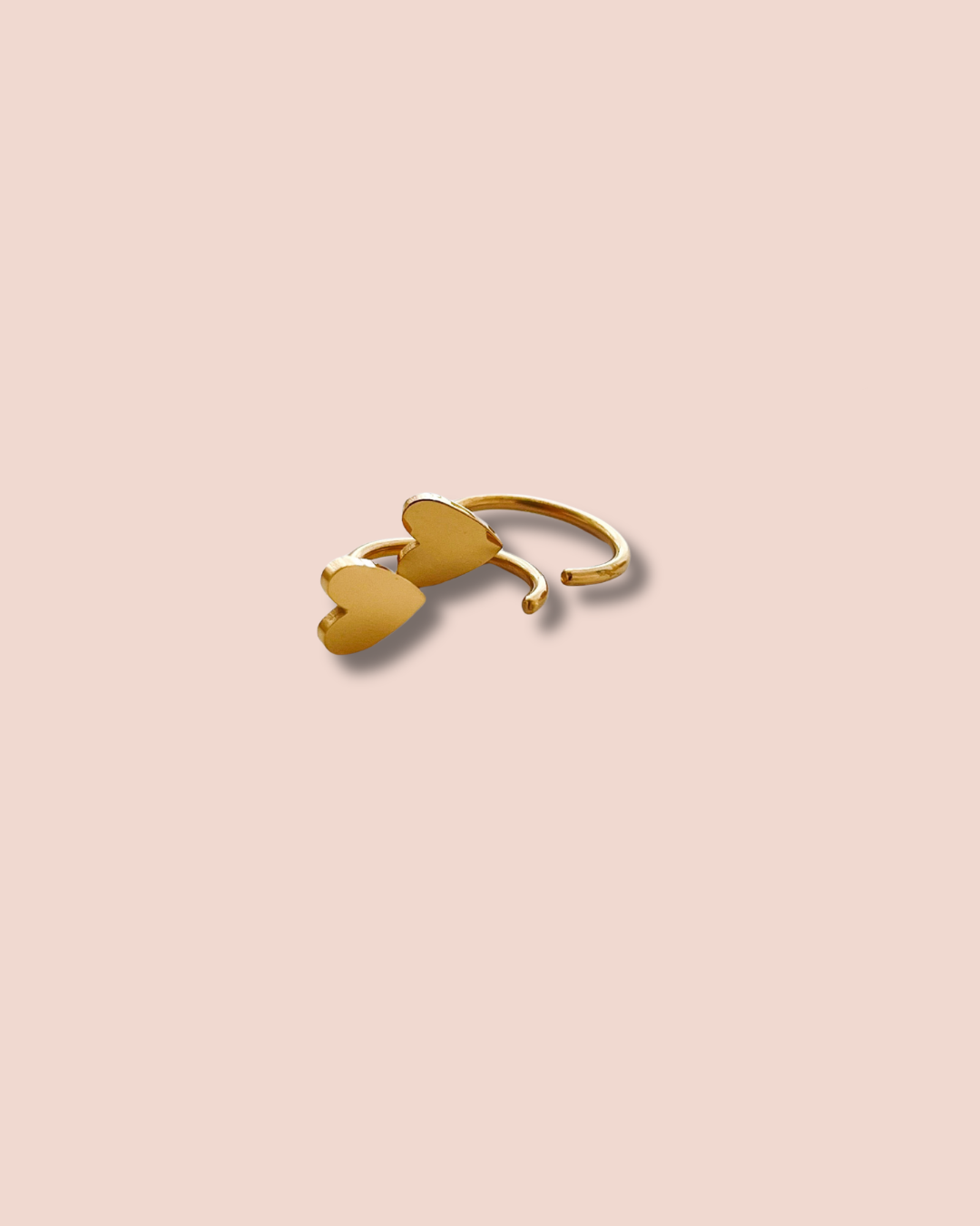 Double Heart Stud Earrings