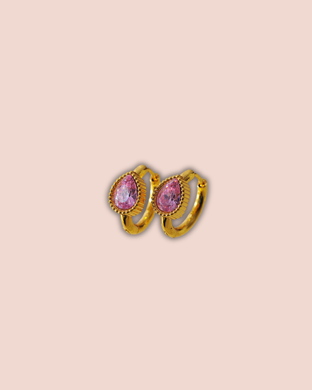 Rosé Drop Earrings