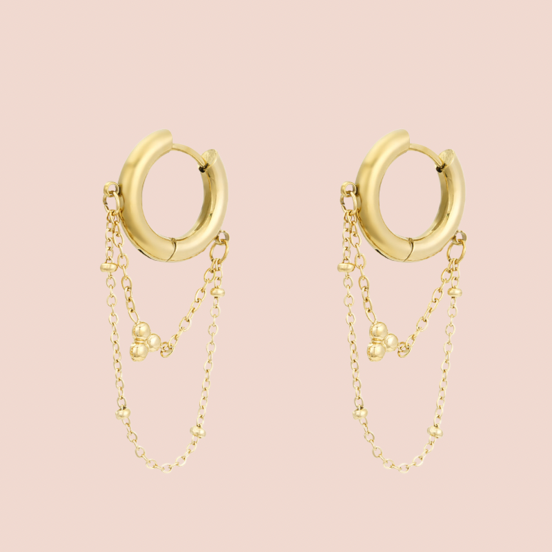 Celeste Chain Hoops