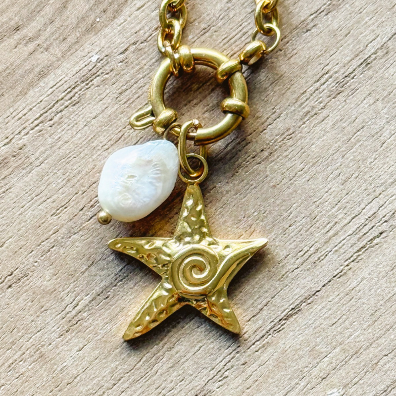 Pearl Starfish Necklace