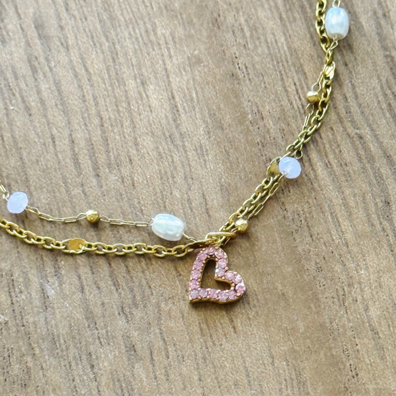 Pink Heart Bracelet