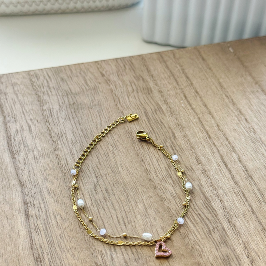 Pink Heart Bracelet