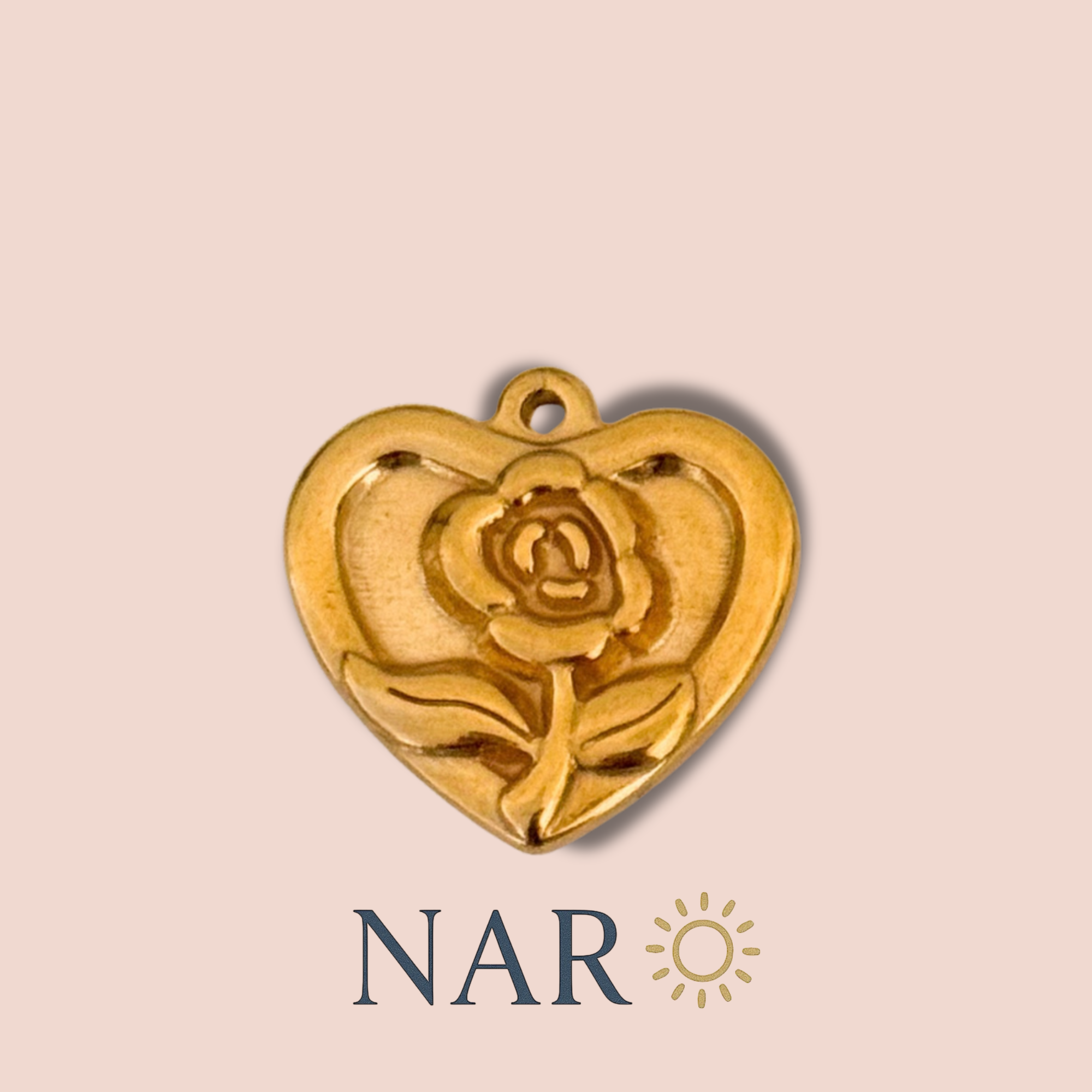 Rose Heart Charm