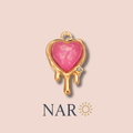 Pink Drip Heart Charm