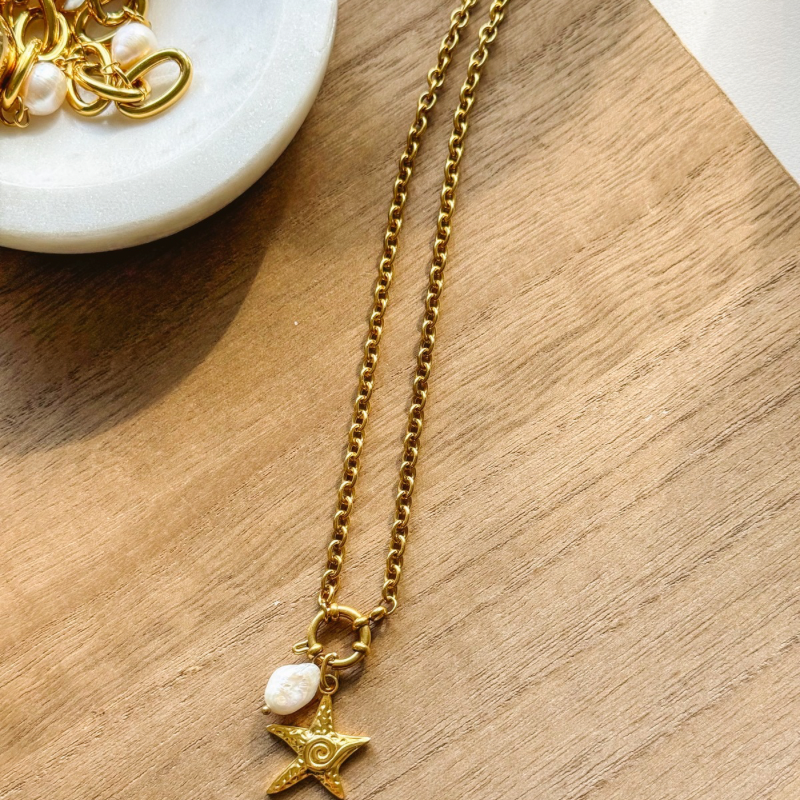 Pearl Starfish Necklace