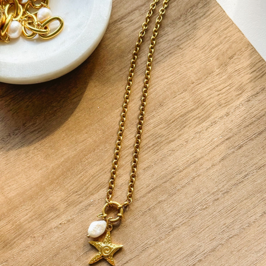 Pearl Starfish Necklace