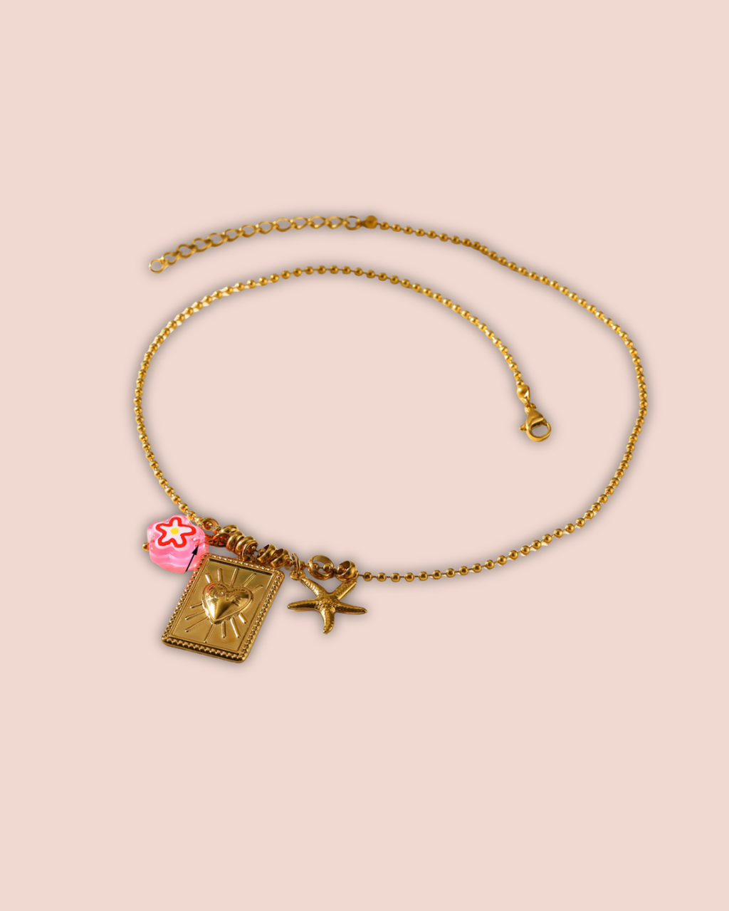 Golden Summer Charms Necklace