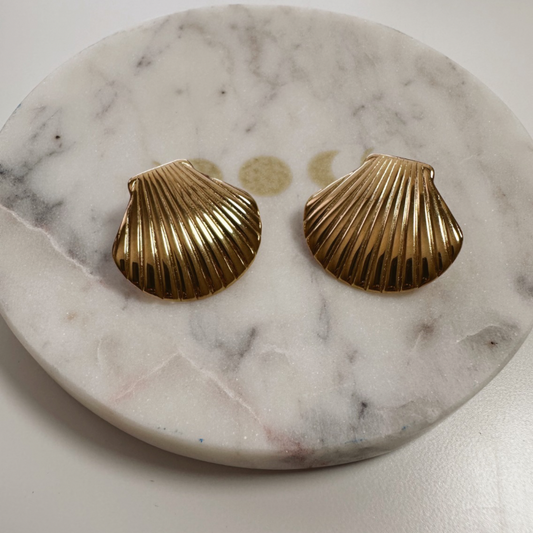 Aretes Caracola Dorada