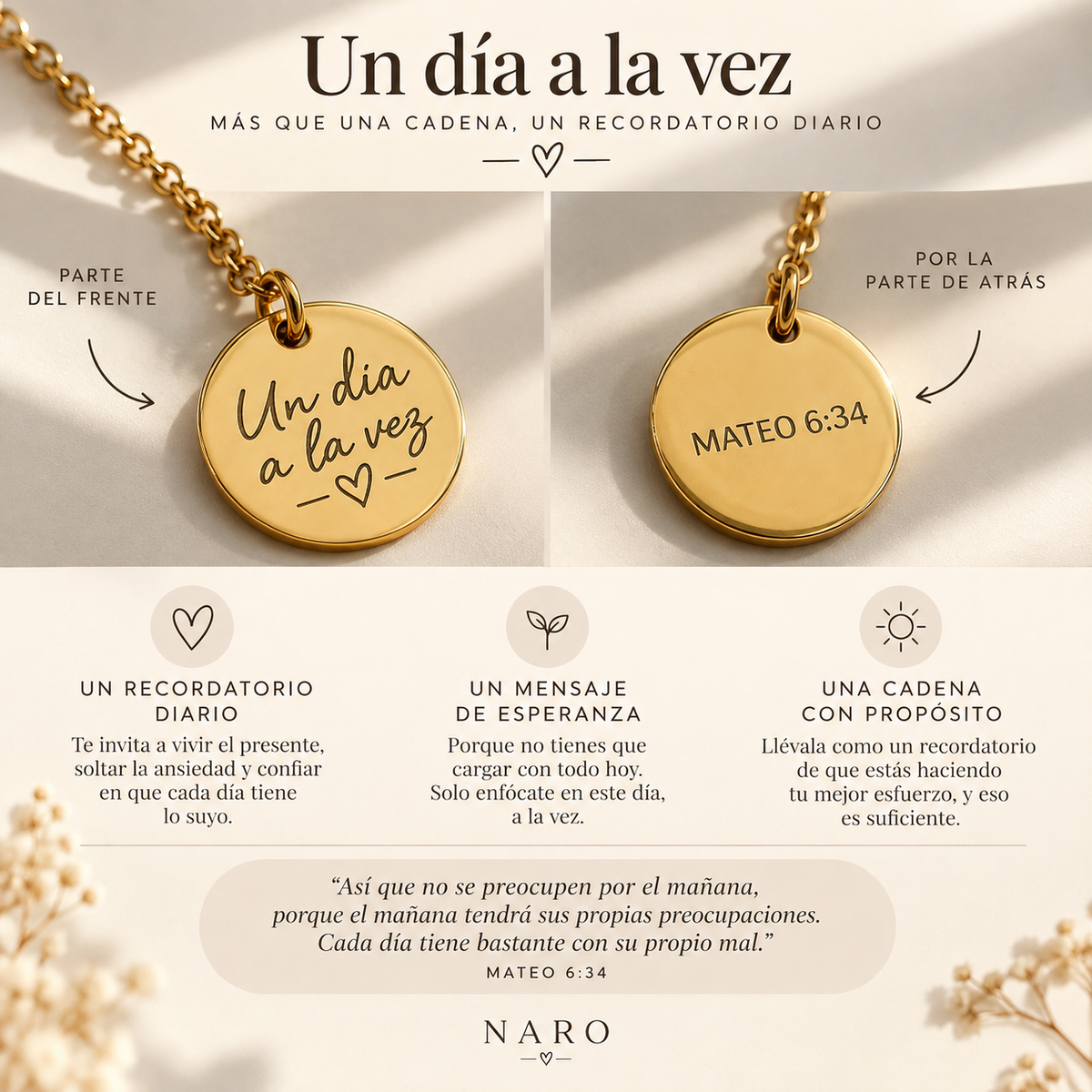 Un Día a la Vez — Mateo 6:34 | Sept. Ed.