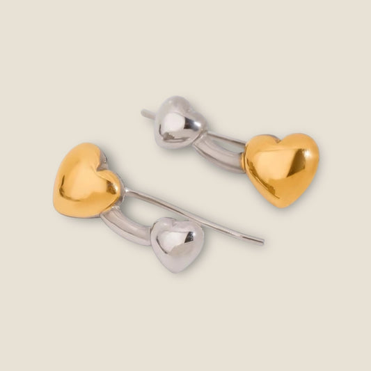 Aretes Corazón Dúo