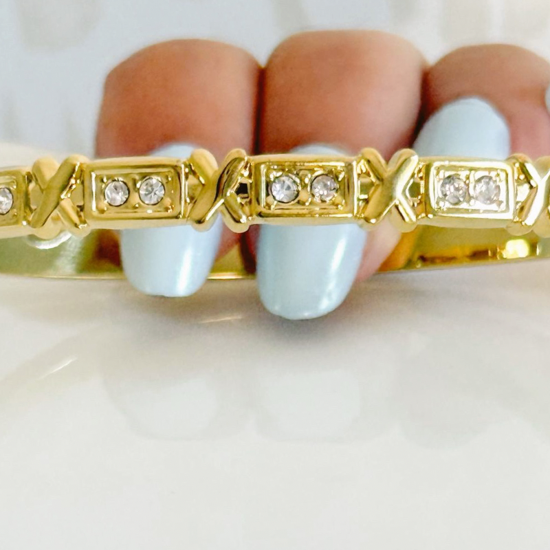 XOXO Brand Gold-Tone Stainless Steel Bangle