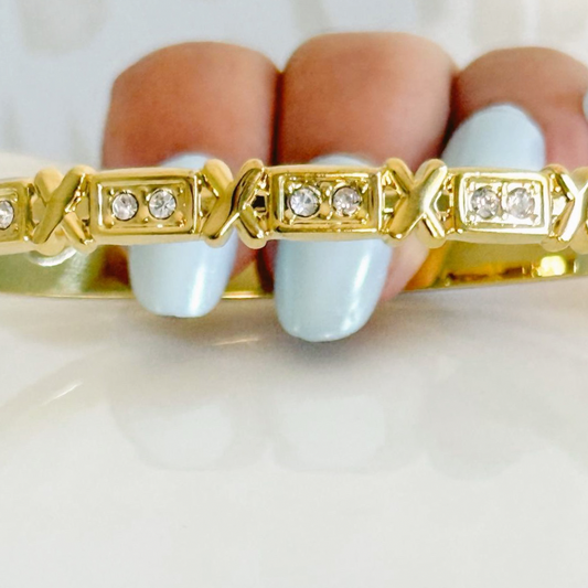 XOXO Brand Gold-Tone Stainless Steel Bangle