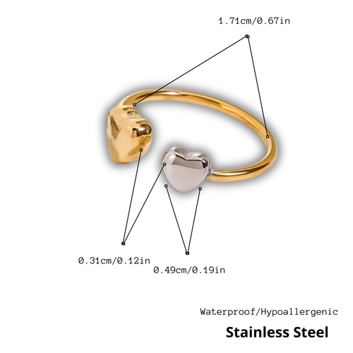 Aura Heart Open Ring